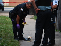 One person is being killed and two others are being injured in a shooting in Chicago, Illinois, United States, on August 17, 2024. At approx...