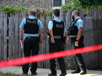 One person is being killed and two others are being injured in a shooting in Chicago, Illinois, United States, on August 17, 2024. At approx...