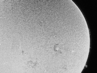 (EDITOR'S NOTE: This image was captured with an H-Alpha solar telescope and is the result of stacking the best 20% of frames. The final stac...