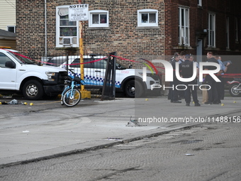 A male victim in his 30s is being shot in the neck and back and is being killed in Chicago, Illinois, United States, on August 17, 2024. At...