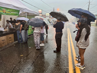 Severe thunderstorms are hitting Toronto, Ontario, Canada, on August 17, 2024. Environment and Climate Change Canada (ECCC) is issuing a rai...