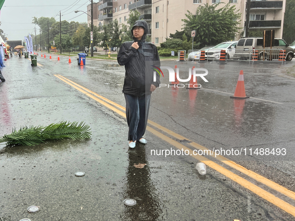 Severe thunderstorms are hitting Toronto, Ontario, Canada, on August 17, 2024. Environment and Climate Change Canada (ECCC) is issuing a rai...