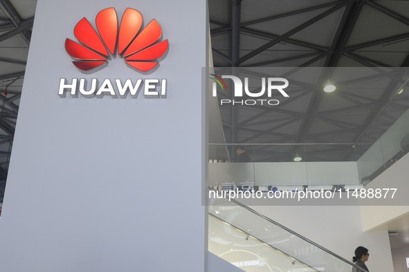 Visitors are visiting Huawei's stand at the Mobile World Congress 2024 in Shanghai, China, on June 26, 2024. 