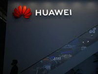 Visitors are visiting Huawei's stand at the Mobile World Congress 2024 in Shanghai, China, on June 26, 2024. (