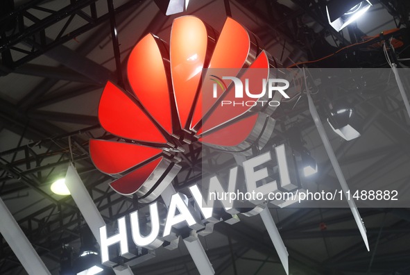 Visitors are visiting Huawei's stand at the Mobile World Congress 2024 in Shanghai, China, on June 26, 2024. 