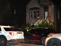 One teenager is dead and another teenager is injured after they are shot at while on a porch in Chicago, Illinois, United States, on August...