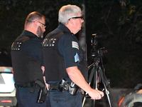 One teenager is dead and another teenager is injured after they are shot at while on a porch in Chicago, Illinois, United States, on August...