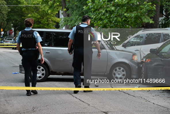 A 40-year-old male victim is being critically wounded after being shot while driving in Chicago, Illinois, United States, on August 18, 2024...