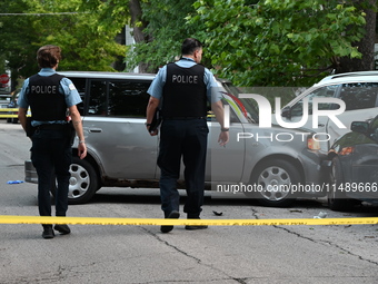 A 40-year-old male victim is being critically wounded after being shot while driving in Chicago, Illinois, United States, on August 18, 2024...