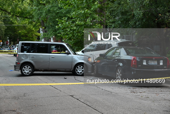 A 40-year-old male victim is being critically wounded after being shot while driving in Chicago, Illinois, United States, on August 18, 2024...