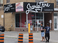 A shop is selling cannabis and marijuana paraphernalia in Toronto, Ontario, Canada, on August 17, 2024. (