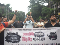 Doctors are marching on the street during a protest condemning the rape and murder of a trainee medic at a government-run hospital, in Kolka...