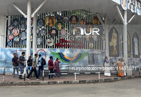 A fancy new pedestrian walkway is being constructed in the East Fort Area in Thiruvananthapuram (Trivandrum), Kerala, India, on April 14, 20...