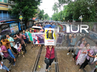 Members of the West Bengal Junior Doctors' Front and nursing students are joining a protest march against the rape and murder of a postgradu...