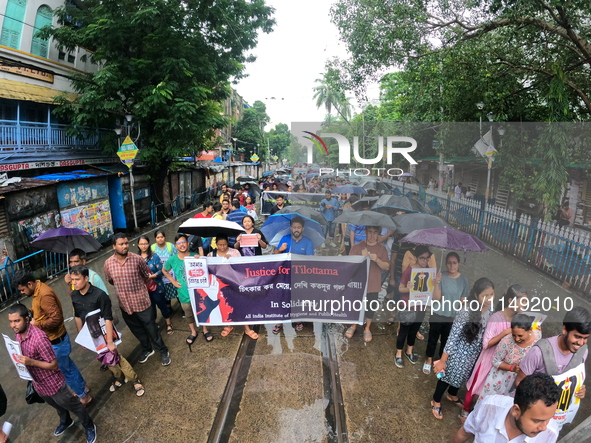 Members of the West Bengal Junior Doctors' Front and nursing students are joining a protest march against the rape and murder of a postgradu...