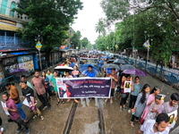 Members of the West Bengal Junior Doctors' Front and nursing students are joining a protest march against the rape and murder of a postgradu...