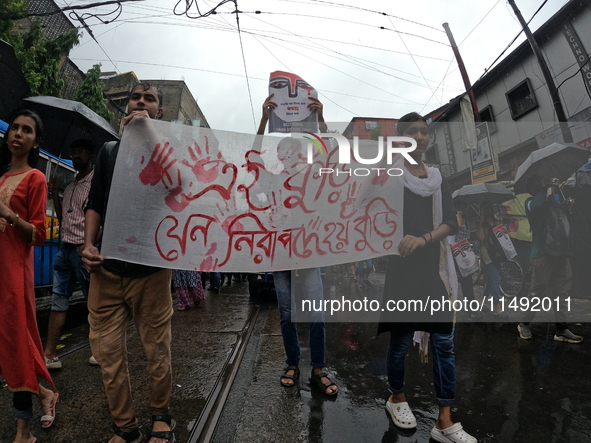 Members of the West Bengal Junior Doctors' Front and nursing students are joining a protest march against the rape and murder of a postgradu...