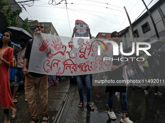 Members of the West Bengal Junior Doctors' Front and nursing students are joining a protest march against the rape and murder of a postgradu...