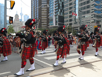 People gathered at Nathan Phillips Square to celebrate India's 77th Independence Day in Toronto, Canada, on August 18, 2024. (