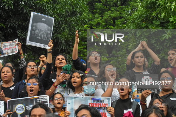 People are participating in a protest rally against the rape and murder of a second-year PGD Doctor at RG Kar Medical College, in Kolkata, I...