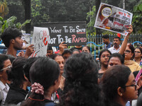 People are participating in a protest rally against the rape and murder of a second-year PGD Doctor at RG Kar Medical College, in Kolkata, I...