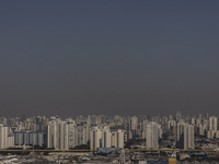 A layer of pollution is covering the sky in Sao Paulo, Brazil, on the morning of Monday, August 19, 2024. After two weeks of intense cold, S...