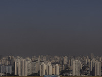 A layer of pollution is covering the sky in Sao Paulo, Brazil, on the morning of Monday, August 19, 2024. After two weeks of intense cold, S...