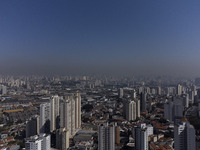 A layer of pollution is covering the sky in Sao Paulo, Brazil, on the morning of Monday, August 19, 2024. After two weeks of intense cold, S...