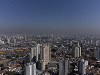 A layer of pollution is covering the sky in Sao Paulo, Brazil, on the morning of Monday, August 19, 2024. After two weeks of intense cold, S...