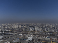 A layer of pollution is covering the sky in Sao Paulo, Brazil, on the morning of Monday, August 19, 2024. After two weeks of intense cold, S...