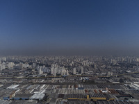 A layer of pollution is covering the sky in Sao Paulo, Brazil, on the morning of Monday, August 19, 2024. After two weeks of intense cold, S...