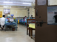 Presents are lying in bed inside a hospital in Kolkata, India, on August 19, 2024. (