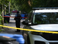 A 25-year-old male victim is being shot numerous times and killed on the 8200 block of S. South Shore Drive in Chicago, Illinois, United Sta...