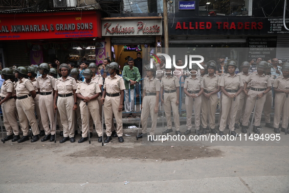 The police force is deploying to stop medical students and doctors who are protesting against the rape and murder of a PGT woman doctor at G...