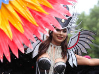 A member of the sexual minority LGBTIQ+ group of Nepal is posing for a photo during the Gaijatra (Pride) parade in Kathmandu, Nepal, on Augu...