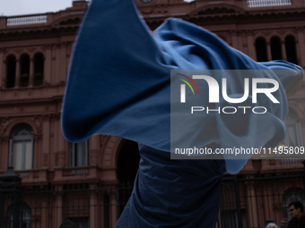 Social and political organizations are holding a ''Colchonazo'' in Plaza de Mayo in Buenos Aires, Argentina, on August 19, 2024 (