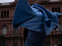 Social and political organizations are holding a ''Colchonazo'' in Plaza de Mayo in Buenos Aires, Argentina, on August 19, 2024 (