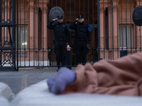 Social and political organizations are holding a ''Colchonazo'' in Plaza de Mayo in Buenos Aires, Argentina, on August 19, 2024 (