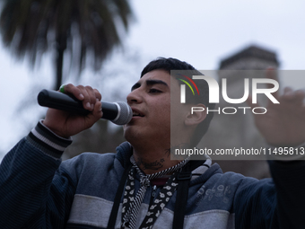 Social and political organizations are holding a ''Colchonazo'' in Plaza de Mayo in Buenos Aires, Argentina, on August 19, 2024 (