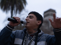 Social and political organizations are holding a ''Colchonazo'' in Plaza de Mayo in Buenos Aires, Argentina, on August 19, 2024 (