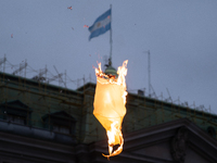 Social and political organizations are holding a ''Colchonazo'' in Plaza de Mayo in Buenos Aires, Argentina, on August 19, 2024 (