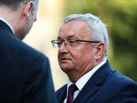 PiS MP Andrzej Adamczyk is attending Jaroslaw Kaczynski's monthly visit to Wawel in Krakow, Poland, on August 18, 2024. Every 18th day of th...