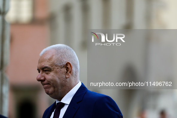 Jacek Sasin, a PiS MP, is attending Jaroslaw Kaczynski's monthly visit to Wawel on August 18, 2024, in Krakow, Poland. Every 18th day of the...