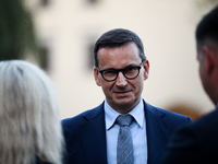 Former Polish Prime Minister Mateusz Morawiecki is attending Jaroslaw Kaczynski's monthly visit to Wawel in Krakow, Poland, on August 18, 20...