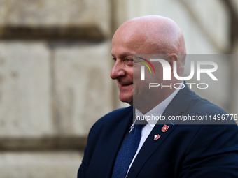 Marshal of the Lublin Voivodeship, Jaroslaw Stawiarski, is attending Jaroslaw Kaczynski's monthly visit to Wawel on August 18, 2024, in Krak...