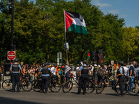 Pro-Palestine protesters organized a march on the first day of the Democratic National Convention on August 19, 2024. The protesters marched...