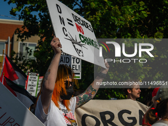 Pro-Palestine protesters organized a march on the first day of the Democratic National Convention on August 19, 2024. The protesters marched...