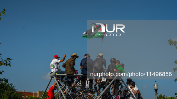 Pro-Palestine protesters organized a march on the first day of the Democratic National Convention on August 19, 2024. The protesters marched...