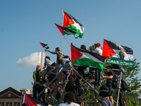 Pro-Palestine protesters organized a march on the first day of the Democratic National Convention on August 19, 2024. The protesters marched...