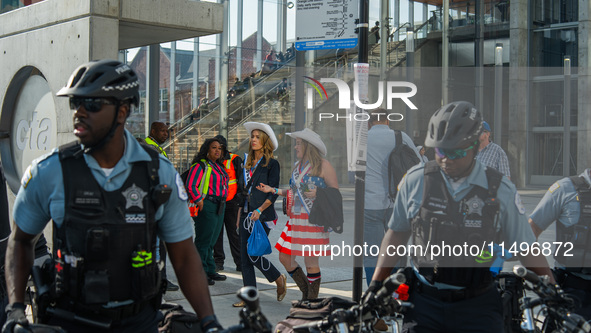 Pro-Palestine protesters organized a march on the first day of the Democratic National Convention on August 19, 2024. The protesters marched...